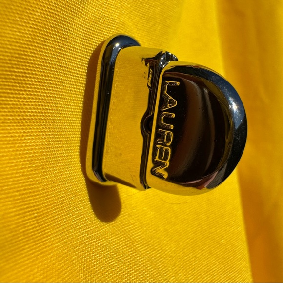 Lauren Ralph Lauren Women’s Yellow Raincoat Trench Jacket Plaid Lining Size S/P - Picture 6 of 10